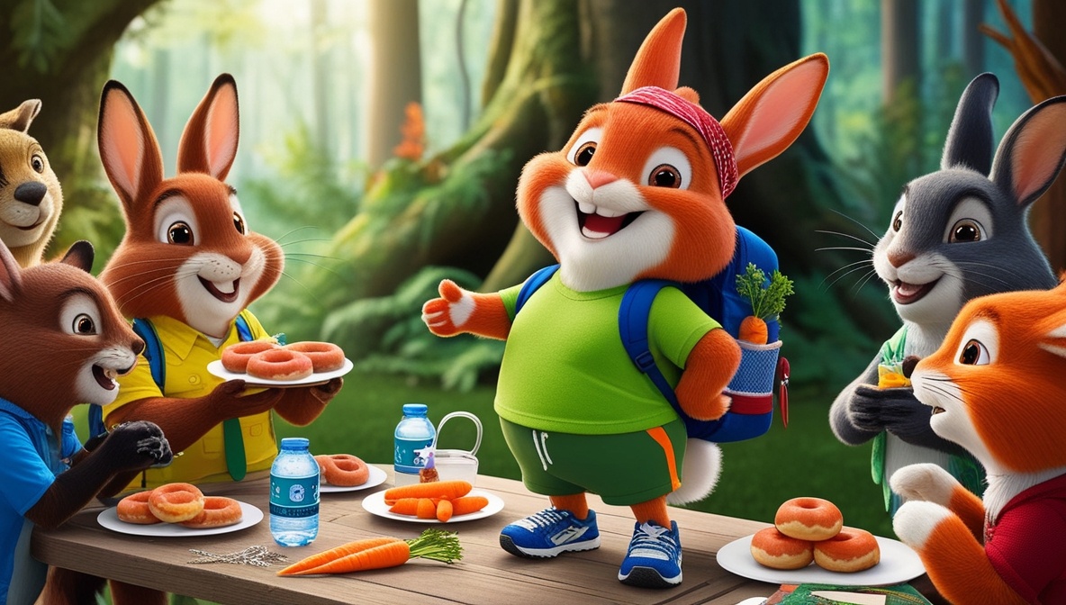 А это мои Друзья и пончики с морковкой)))