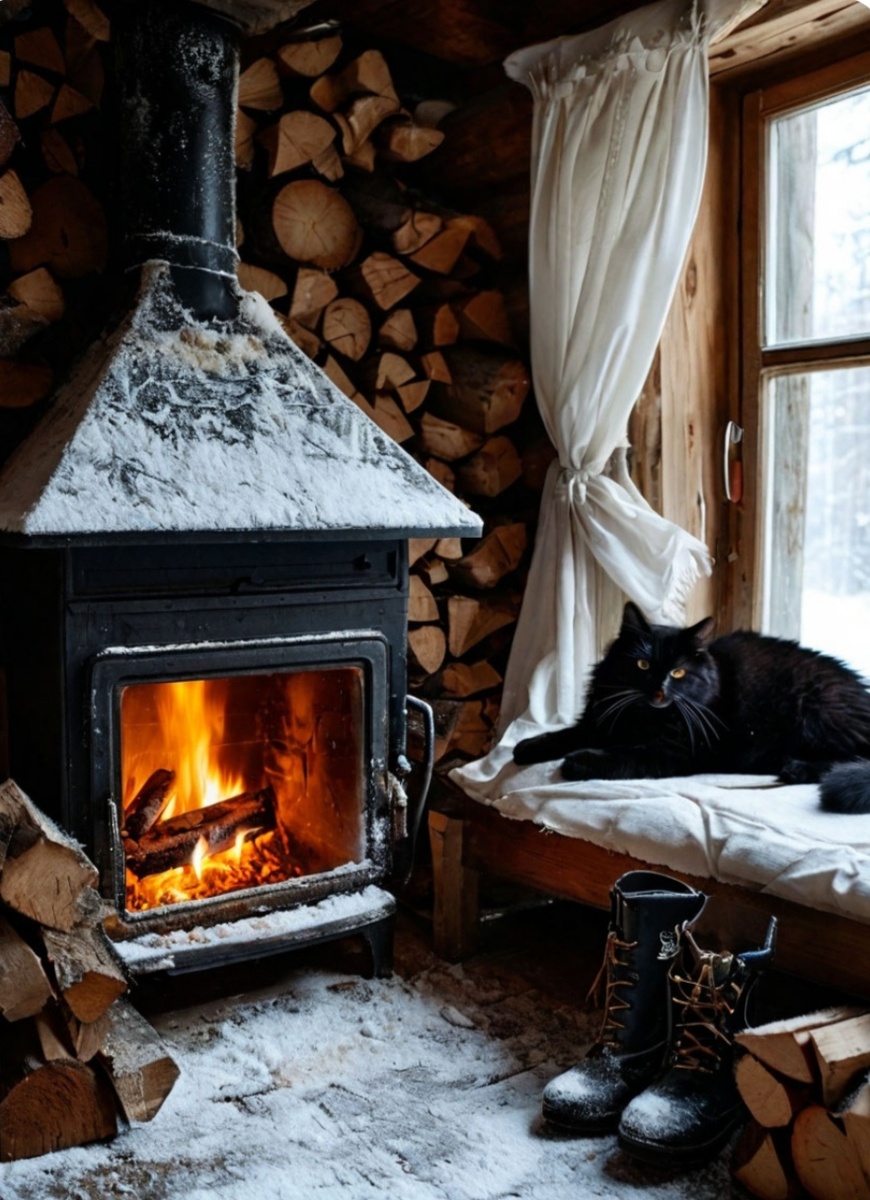 И вот совсем снегом завалило. 