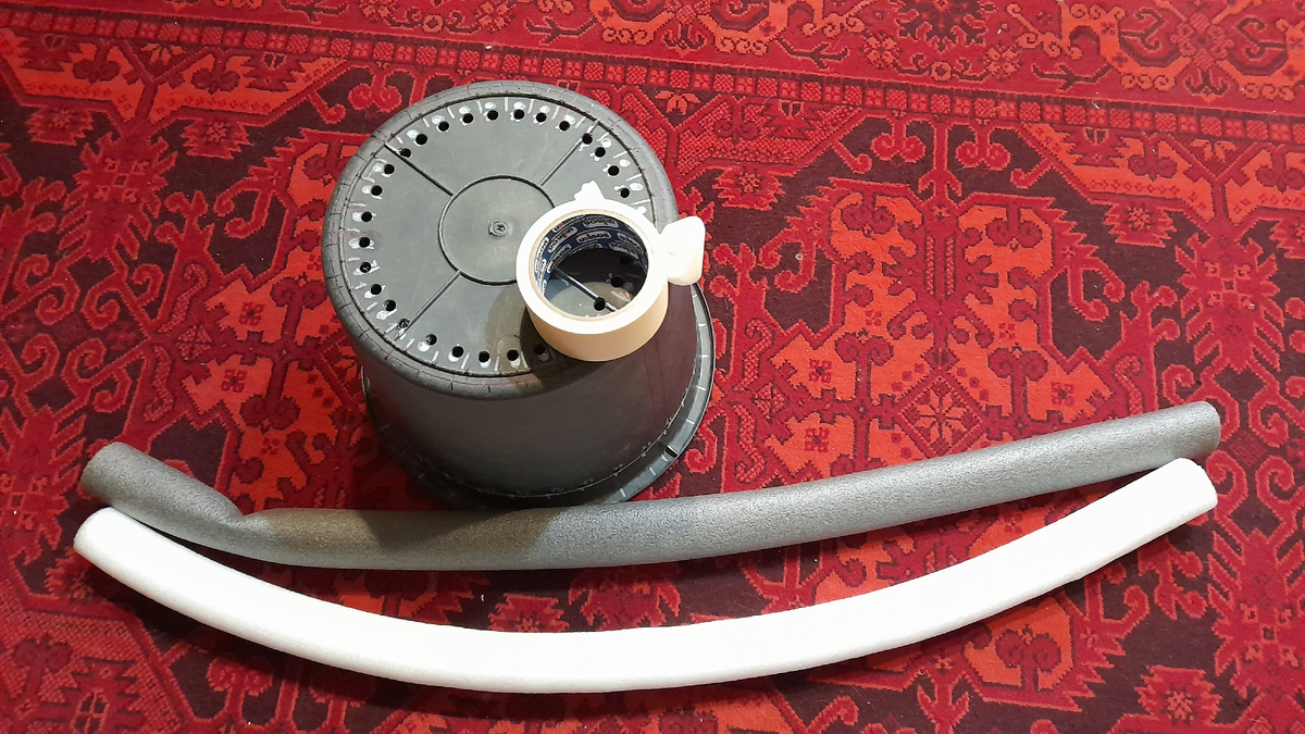 Для расширителя взяла утеплитель для труб и теплоизоляционный жгут