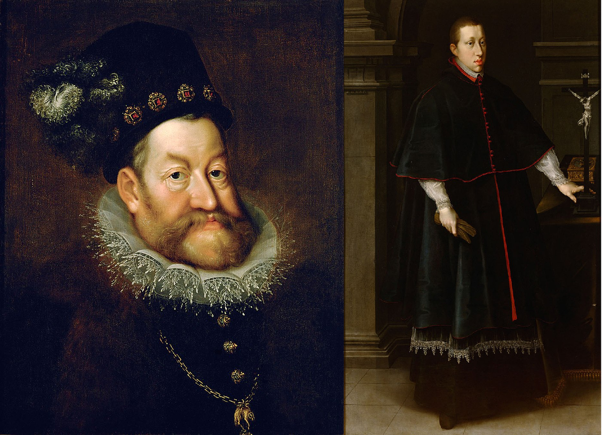 Император Рудольф II Габсбург и его двоюродный брат Леопольд, епископ Пассау