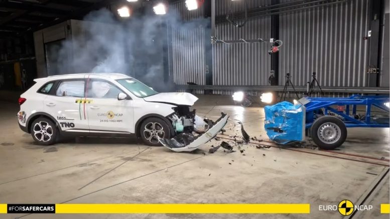 Краш-тест кроссовера MG ZS Hybrid по методике Euro NCAP