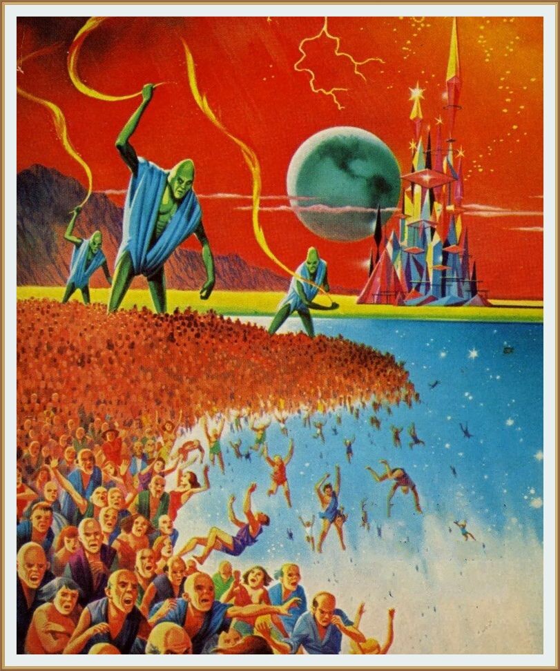 ИЛЛЮСТРАЦИЯ ОТ ХУДОЖНИКА АЛЕКСА ШОМБУРГА /  Alex Schomburg  / 1905 - 1998 год