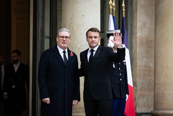    Кир Стармер и Эммануэль Макрон