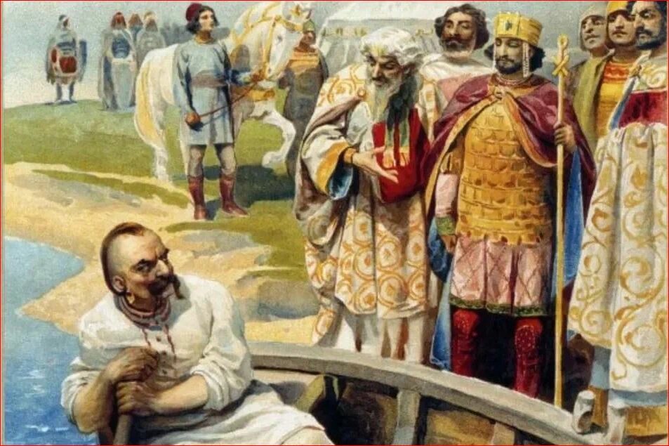 Князь Святослав и Ромейский император Иоанн Цимисхий