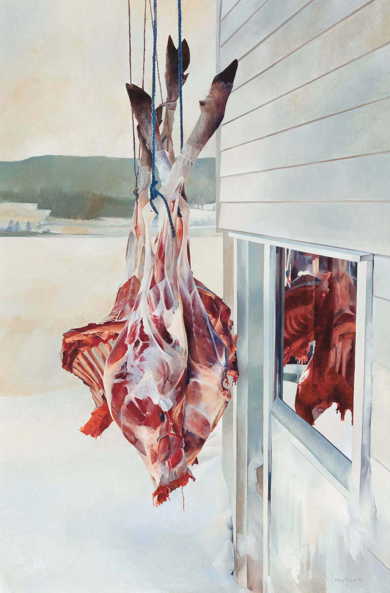 Мэри Пратт, "Лось Дика Марри", 1973, мазонит, масло, 91,4 х 61 см, Галерея Блэквуд, Университет Торонто, Миссиссога.