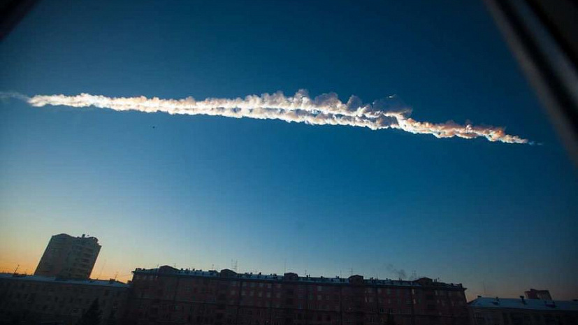 Шлейф от падения Челябинского метеорита