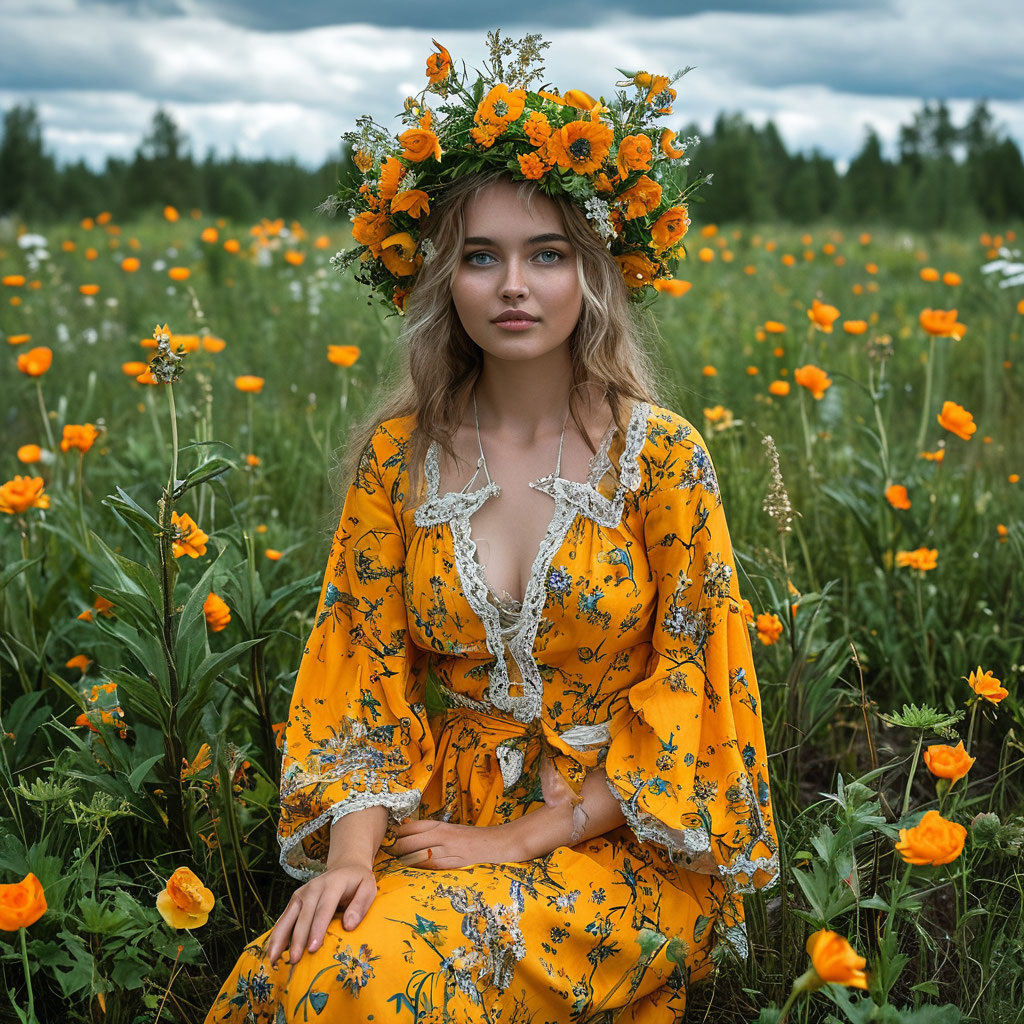 Венок из цветов купальницы - сильное ритуальное средство! Вейте-плетите!