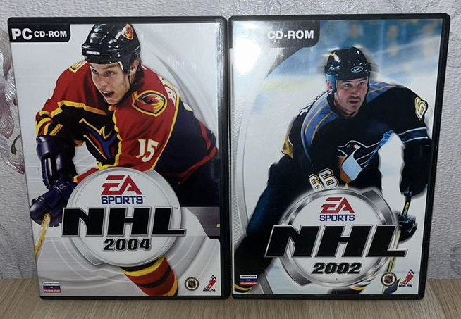 Обложки лицензионных игр от ЕА - NHL 2002 и 2004