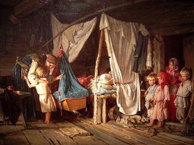 К.В. Лемох. "Новое знакомство". 1885 