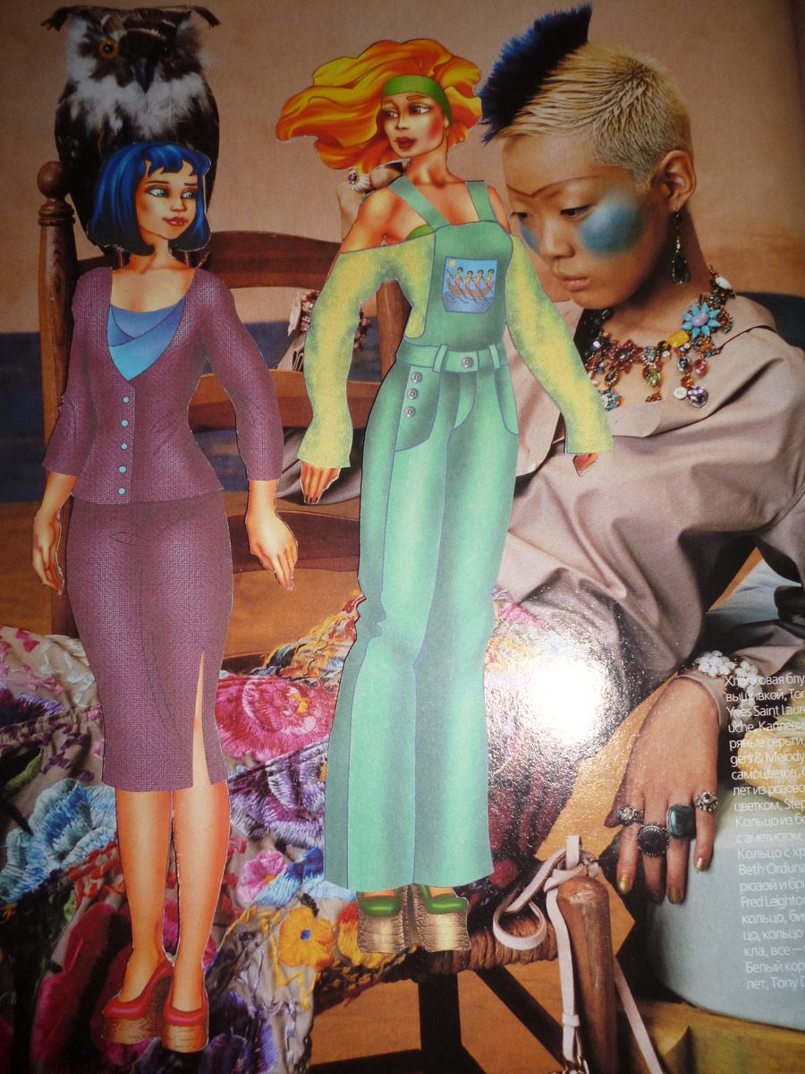 1.Синеволосая Даша и блондинка Оля.Модель Kae Lee Iwakawa