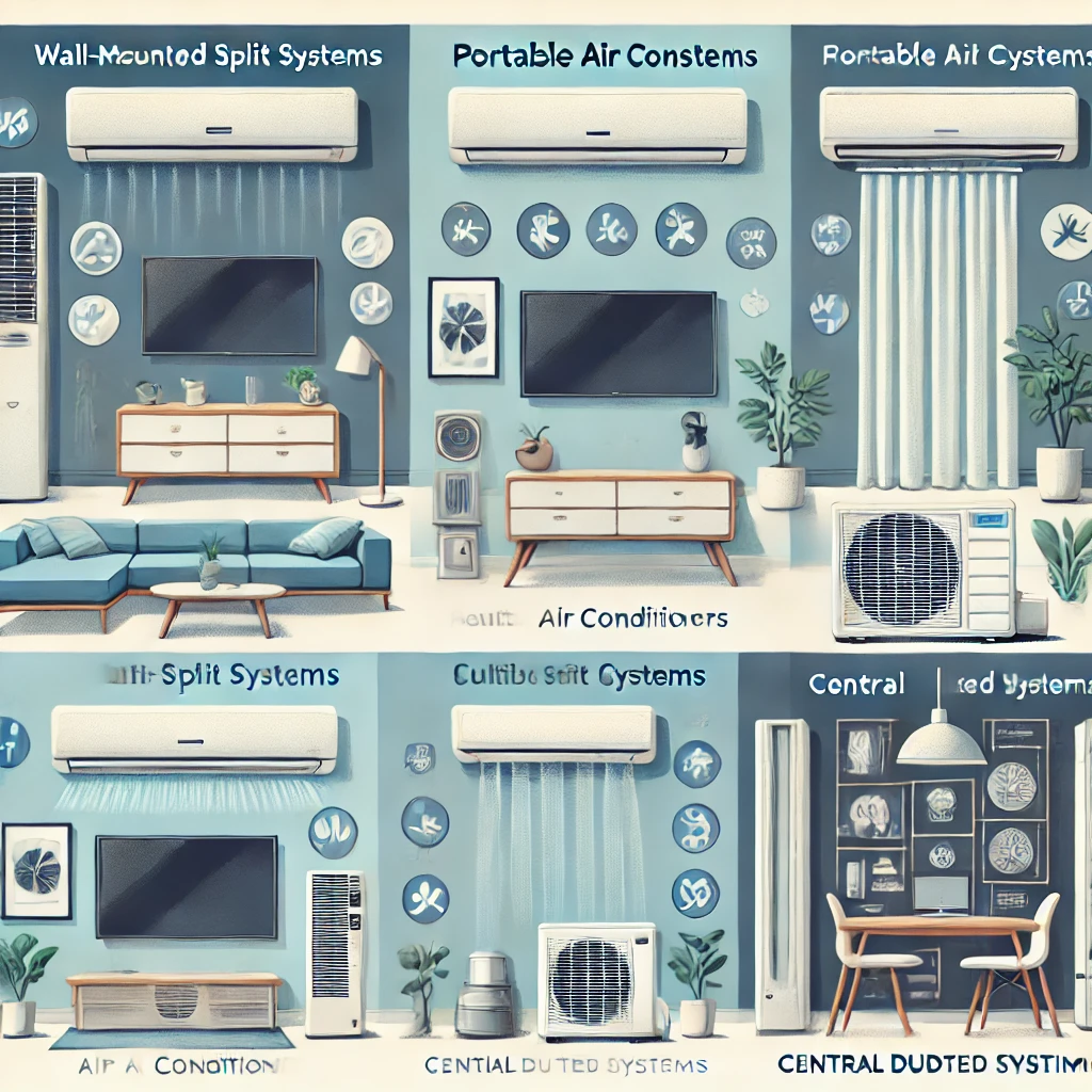 различные типы кондиционеров
