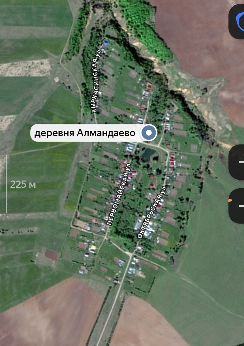 Алмандаево , снимок со спутника.