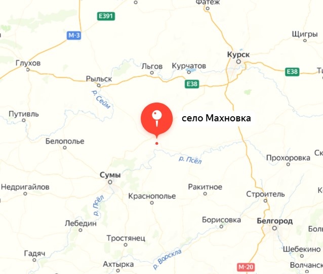   Расположения села Махновка.