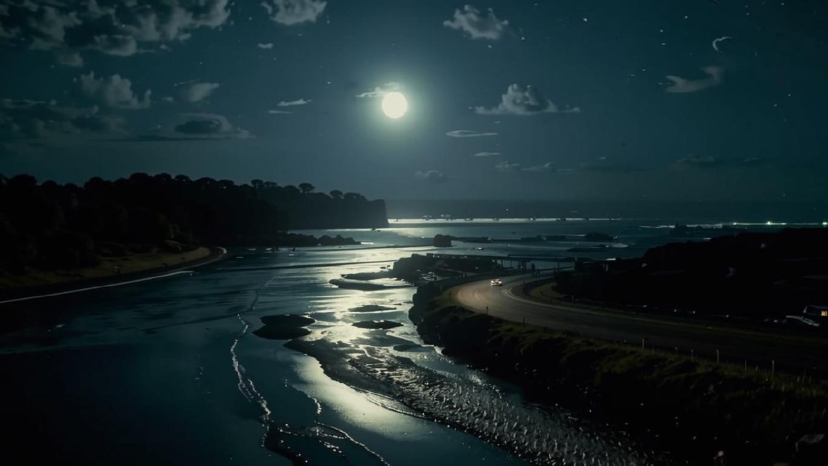 вдоль ночного побережья