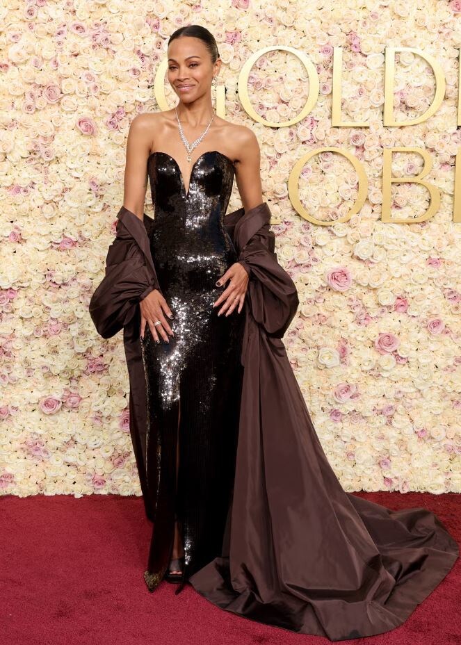 Зои Салдана надела Saint Laurent