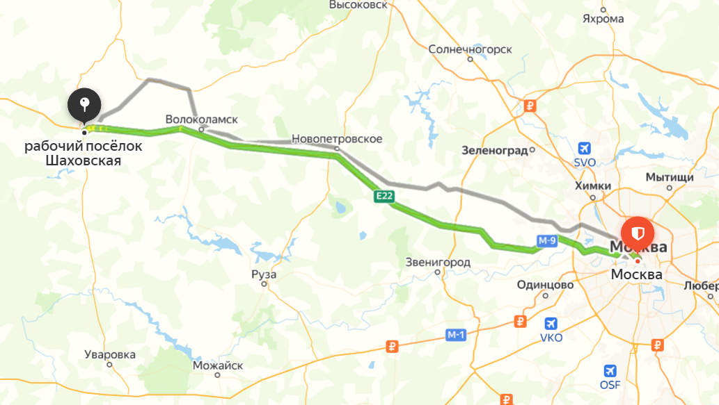Москва-Шахвоская. Яндекс.Карты