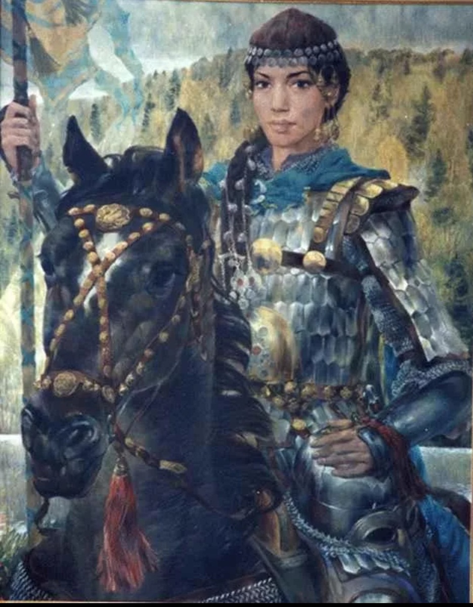 Портрет Всадницы художника Булата Гильванова.
