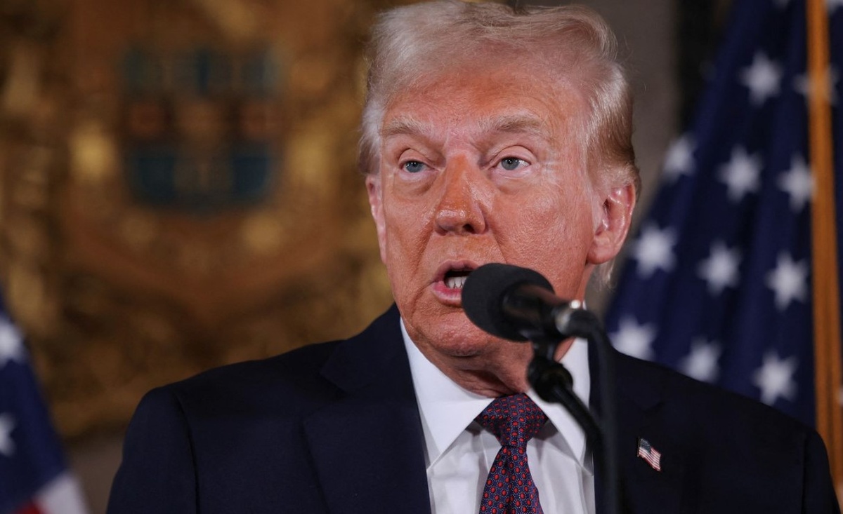 Дональд Трамп на пресс-конференции в Мар-а-Лаго 7 января 2024 года (news.sky.com)