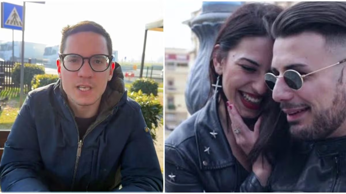 Слева Паскуале Аббатьелло. Справа певец Анджело Фамао на видео.