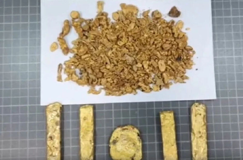    Оперативная съёмка изъятых драгметаллов, похищенных с прииска