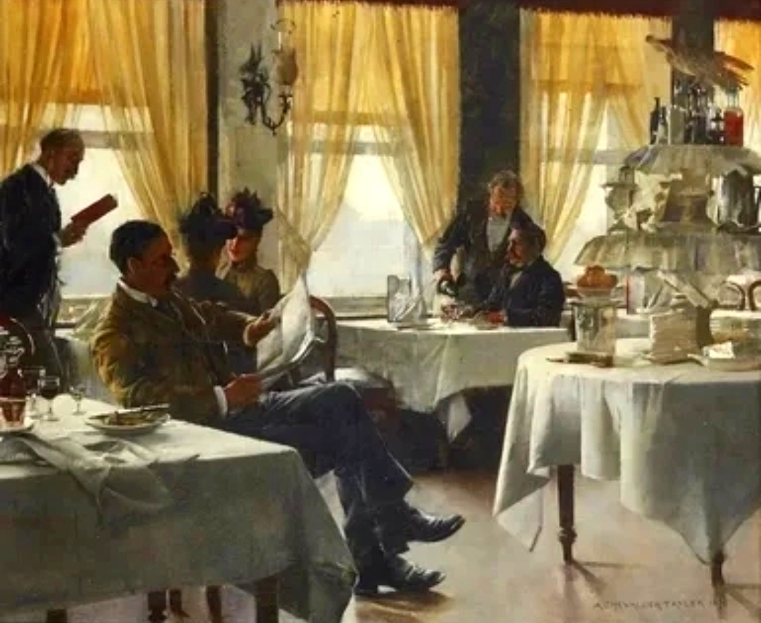 Утро в кафе. 