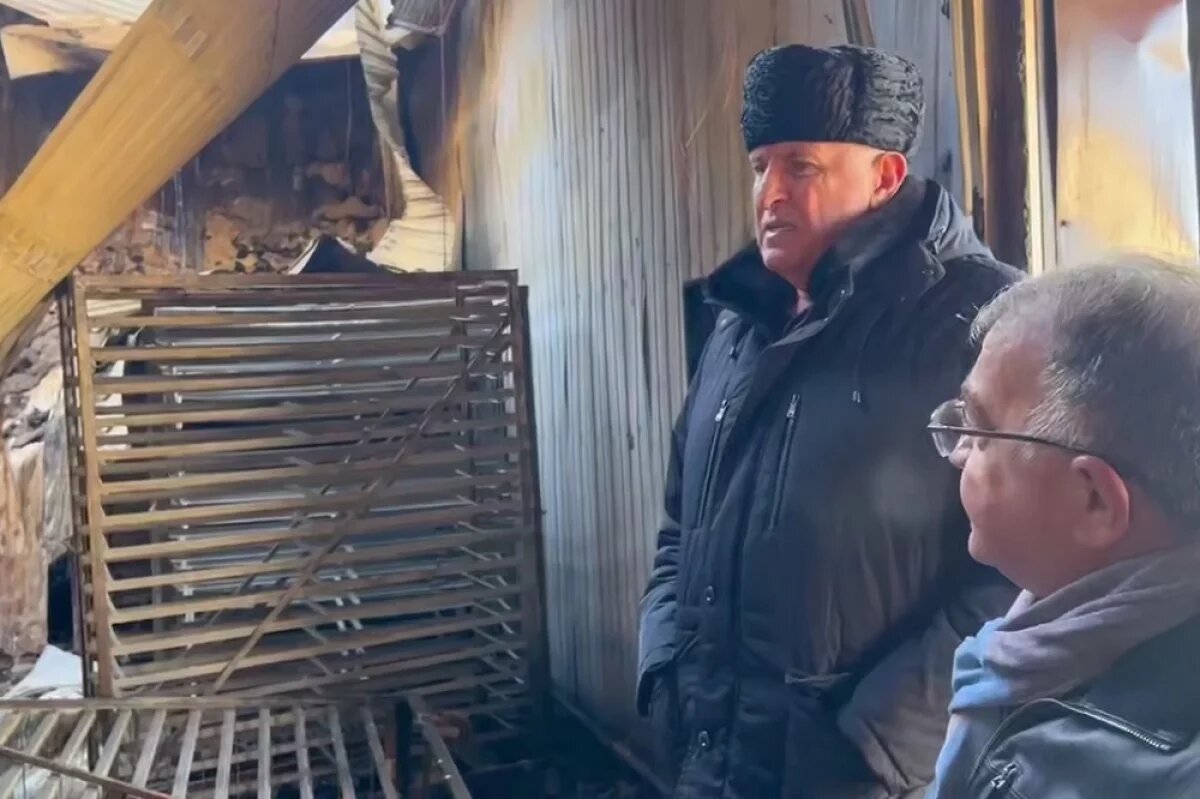    Премьер Дагестана увидел, что осталось от крупной птицефабрики после пожара