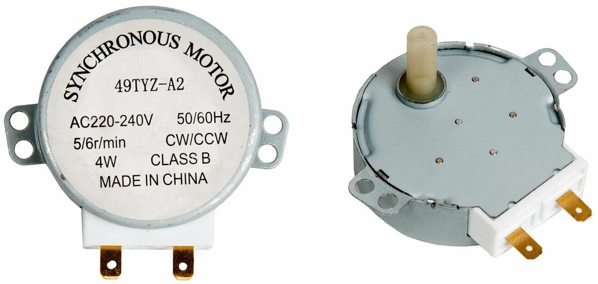 Фотография одного из варианта двигателя вращения тарелки микроволновой печи из открытых источников