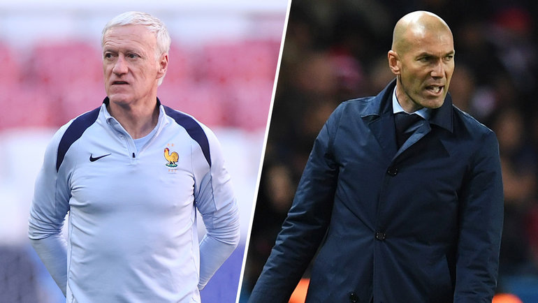    Дидье Дешам и Зинедин Зидан. Getty Images