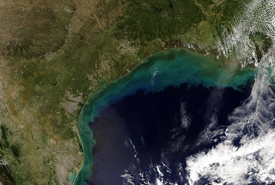    Вид на Мексиканский залив из космоса