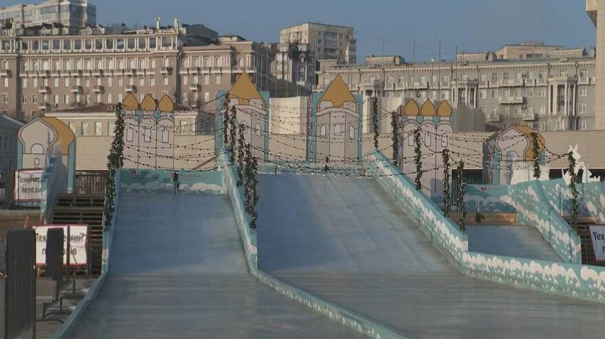 Новогодние горки во Владивостоке