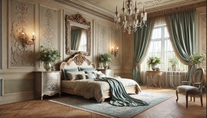 Обыграна нежная зелень берёз и синева васильков