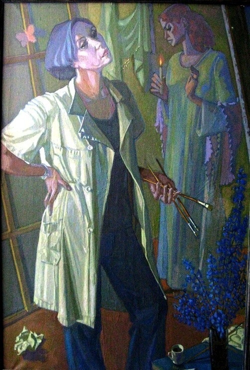 Художник и модель. Авторпортрет