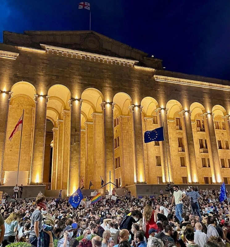    Протесты в Грузии. Фото: Leontina Varlamonva / wikipedia