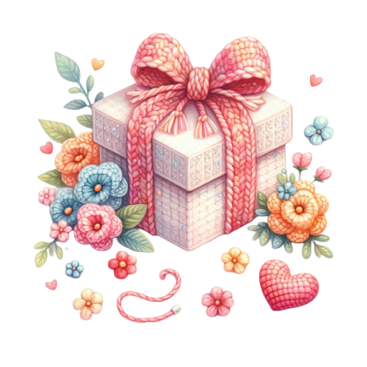 #коробочка #коднюсвятоговалентина #святоговалентина #цветочки #вязаные #бант #сердце