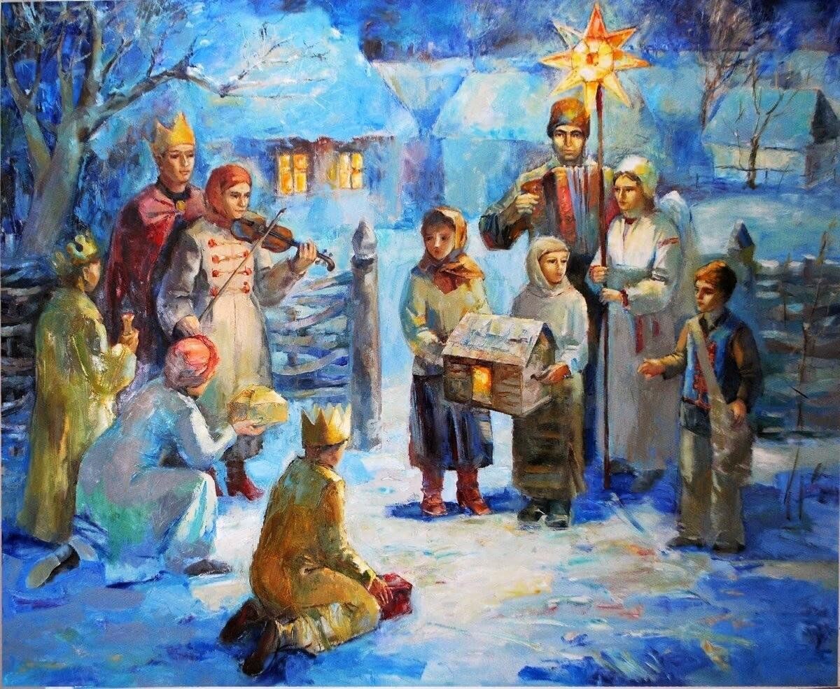 Картина "Святки", художник Алексей Иванович Транковский