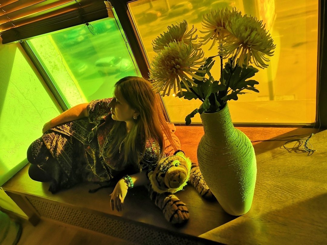 Автор блога Свительская Елена Юрьевна - если кто-то знает место с фото и видел студенческий фильм, гдея в этой одежде как второстепенный персонаж - пожалуйста, мне скажите, где на меня в кино том мне можно посмотреть! Снимать меня в кино студенты снимали, но ответа на главный вопрос девушки не дали - где смотерть меня красивую в фильме?.. Ну, тигра, просто второстепенные актёры развлекались в соседнем помещении фотографированием...