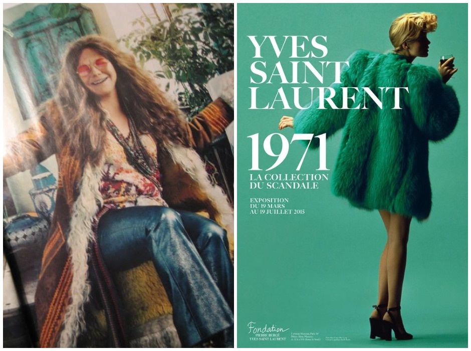 1. Janis Joplin граница 1960х-1970х. Yves Saint Laurent 1971. Иллюстрации из сети. Коллажи автора.