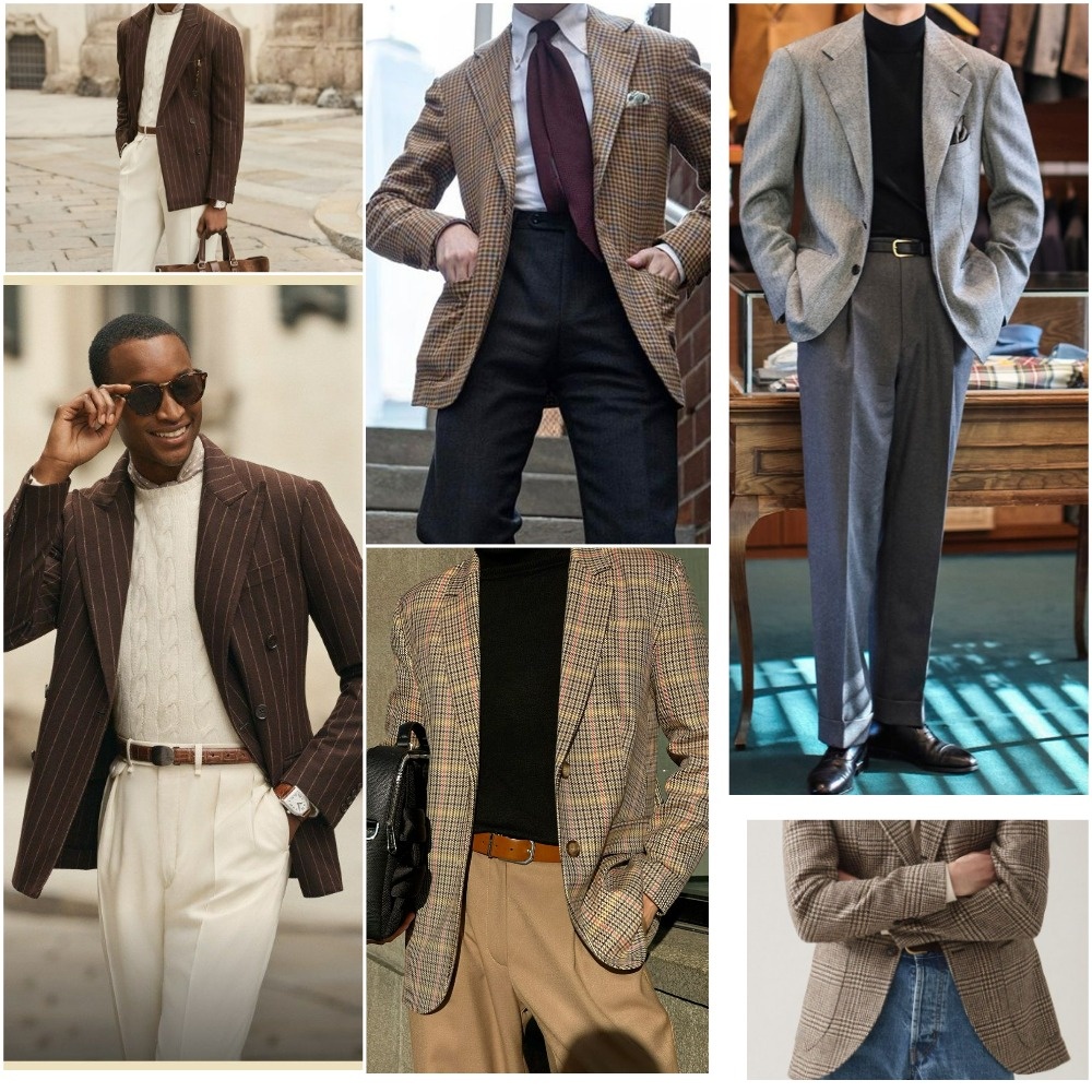 Примеры мужских образов с использованием непарного пиджака