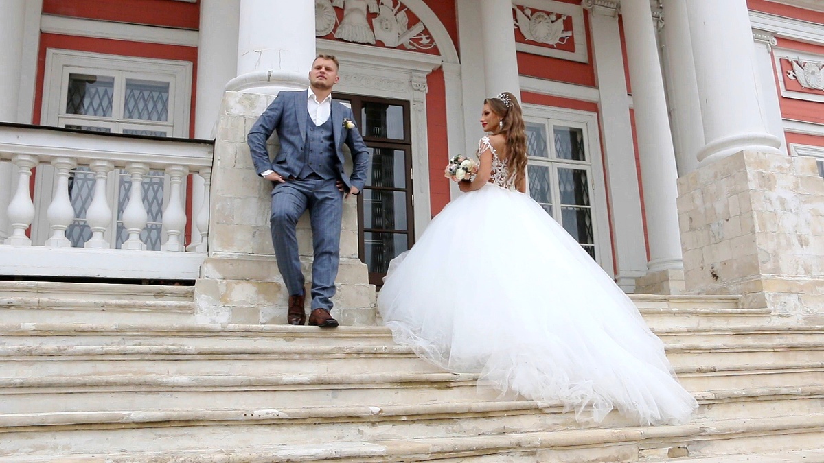 Кадр из свадебного клипа