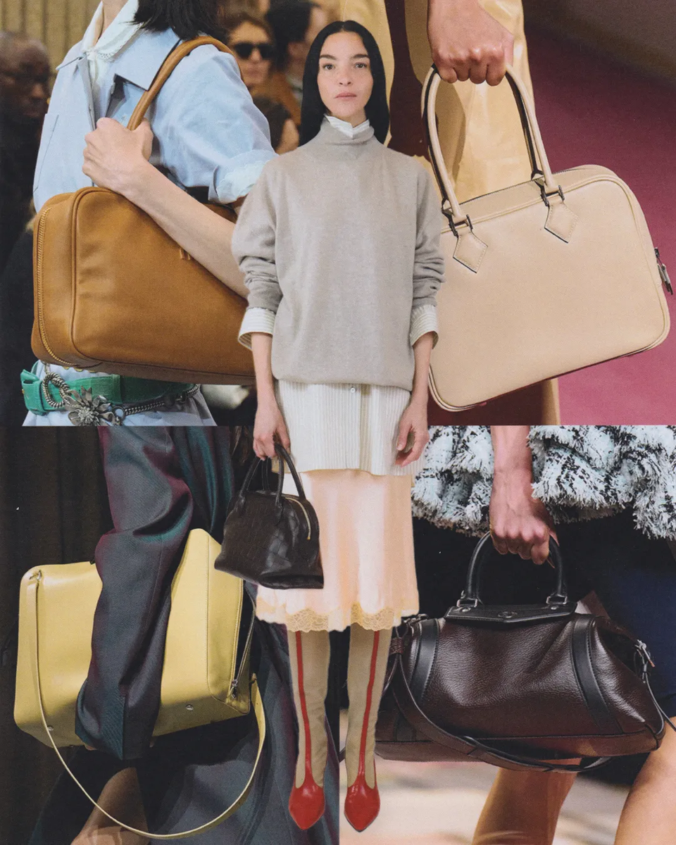 Miu Miu, Hermès, The Row (центр), Jil Sander, Louis Vuitton.