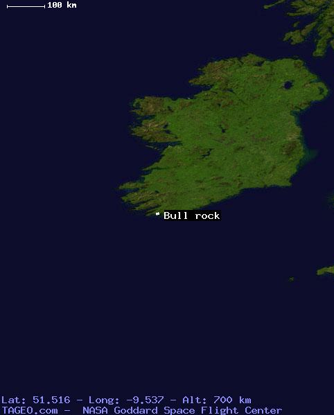 Бычья скала на спутниковом снимке