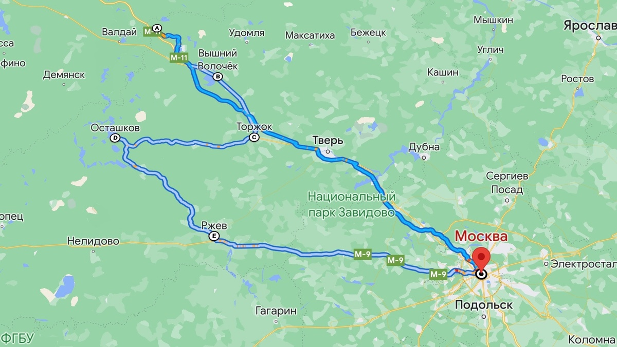 Маршрут на выходные по Тверской области.