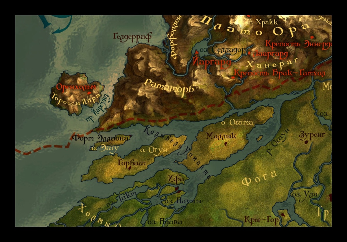 Речь идёт об этом месте, в центре карты заметен и сам городок Ифа, а местность выше него регулярно подвергалась атакам пиратов.