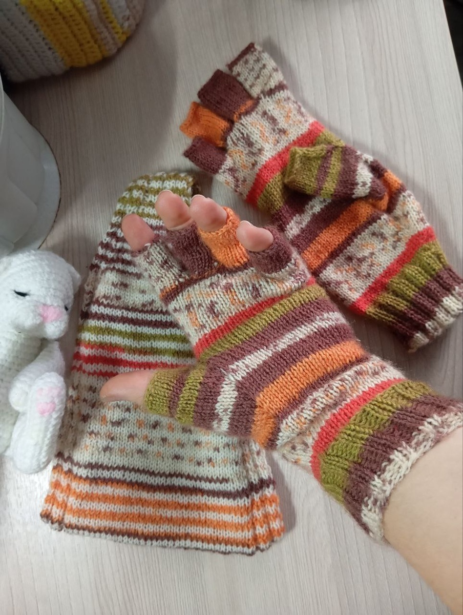 Митенки и повязка