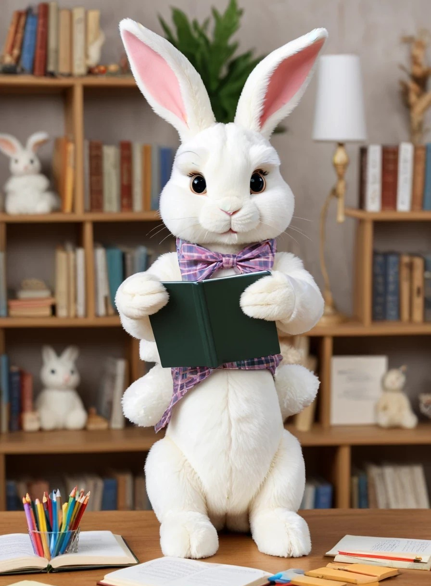 Зайка усиленно учит тему "Наречие" 