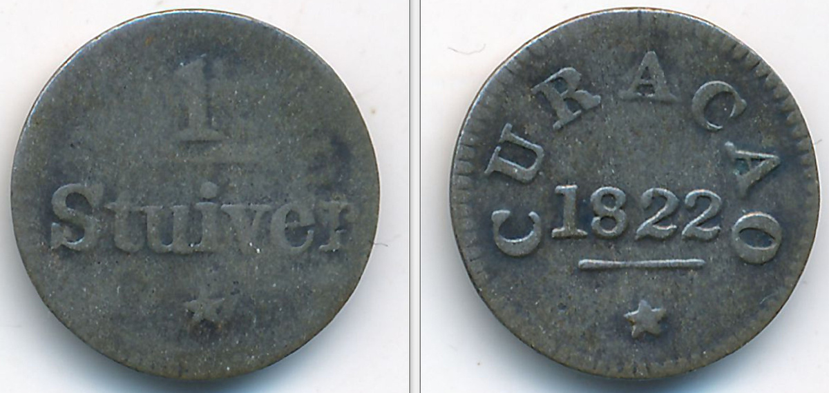 1 стивер 1822. Фото взято на сайте магазина "Глобал коинс".   