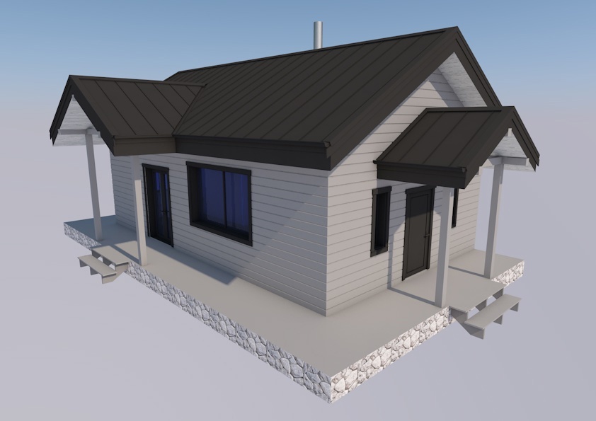 Внешний вид дома-бани