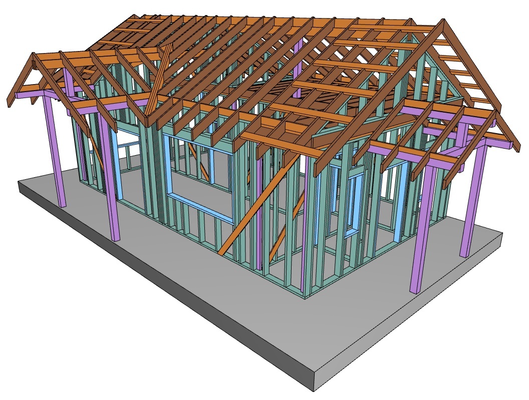 Каркас дома-бани
