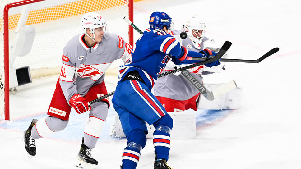 Петербургский СКА проиграл московскому «Спартаку» со счетом 0:5 на своей площадке.📷Фото: ХК СКА