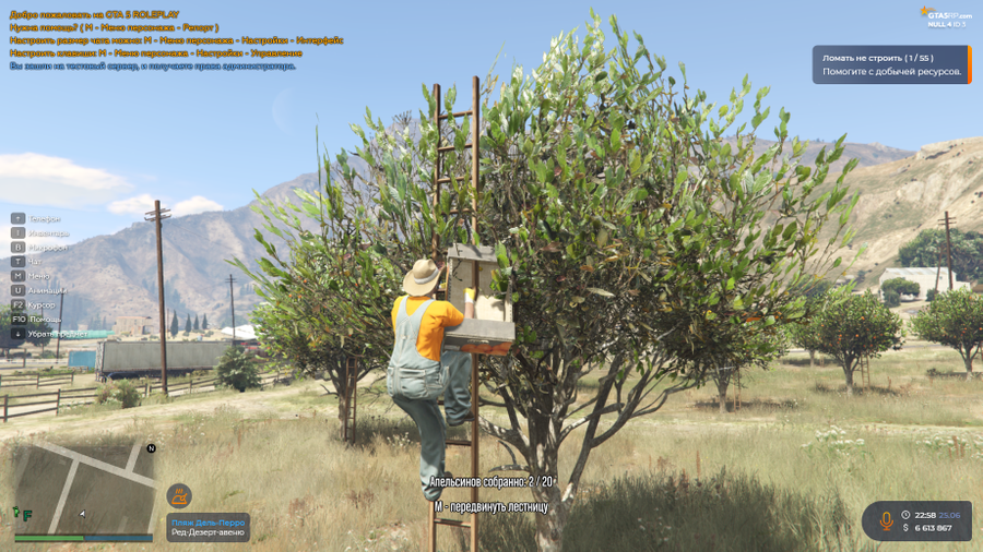 Фермер собирает апельсины. GTA 5 RP Wiki